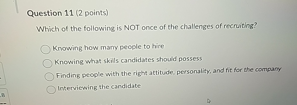 Solved Question 11 (2 ﻿points)Which of the following is NOT | Chegg.com