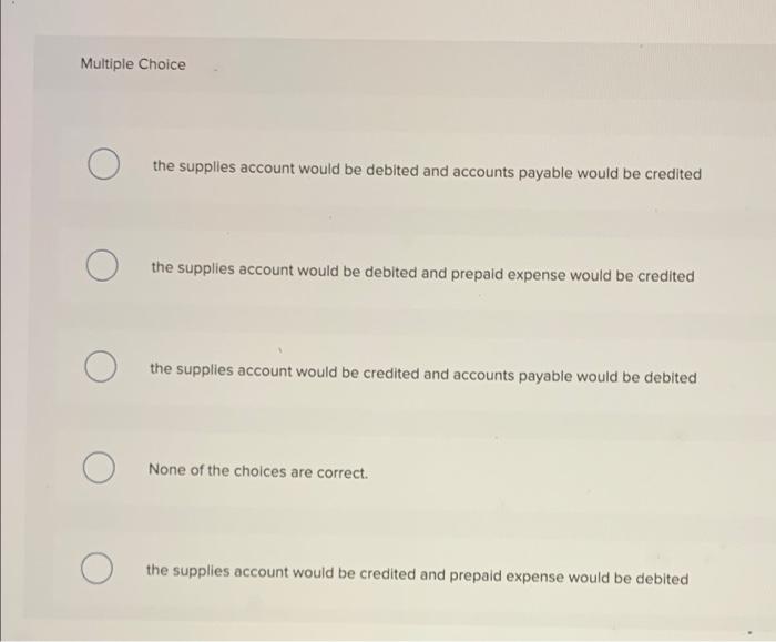 Solved In order to record a journal entry for the purchase
