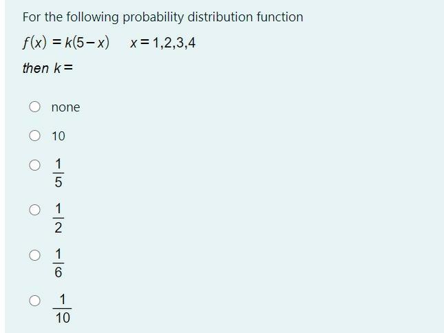 Solved For The Following Probability Distribution Function | Chegg.com