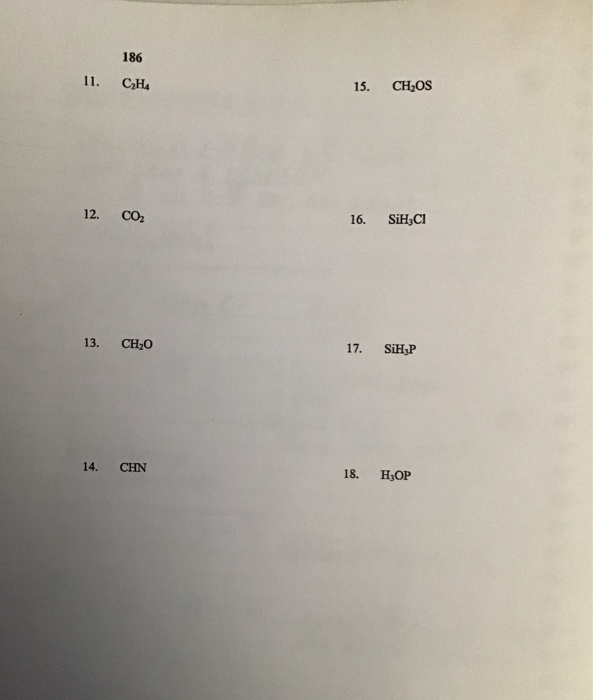 Solved 184 Procedure 3. For each of the following molecular | Chegg.com