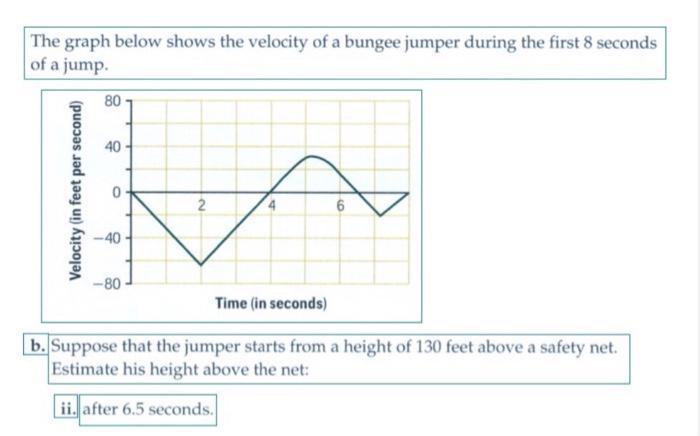 Solved The graph below shows the velocity of a bungee jumper | Chegg.com