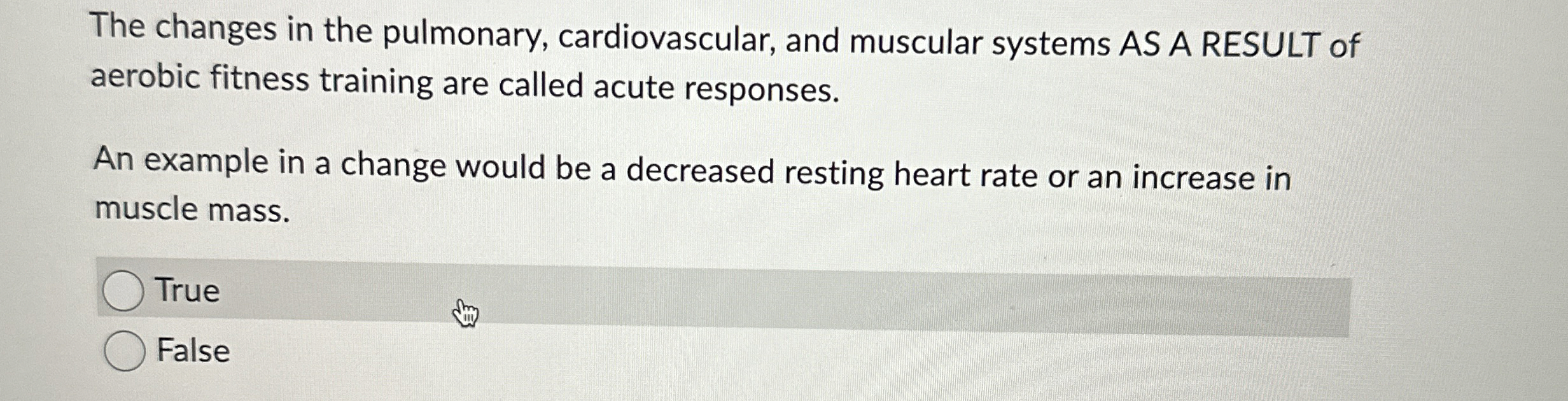 Solved The changes in the pulmonary, cardiovascular, and