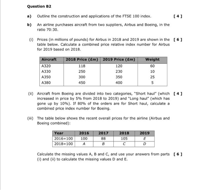 Question B2 a) Outline the construction and | Chegg.com