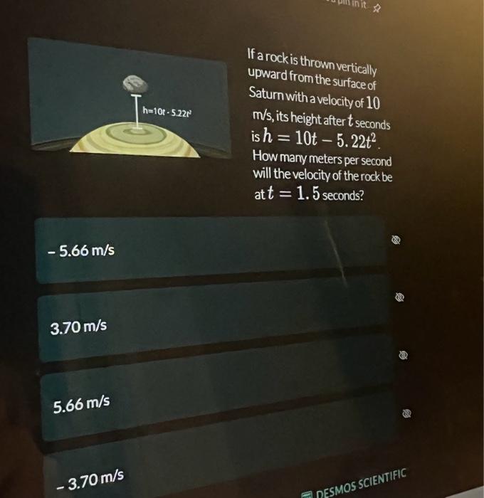 Solved If a rock is thrown vertically upward from the | Chegg.com
