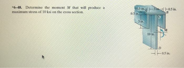 Solved *6–48. Determine the moment M that will produce a | Chegg.com