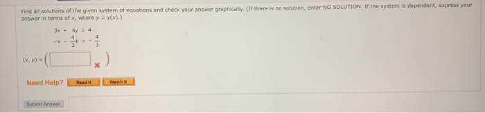 Solved Find all solutions of the given system of equations | Chegg.com