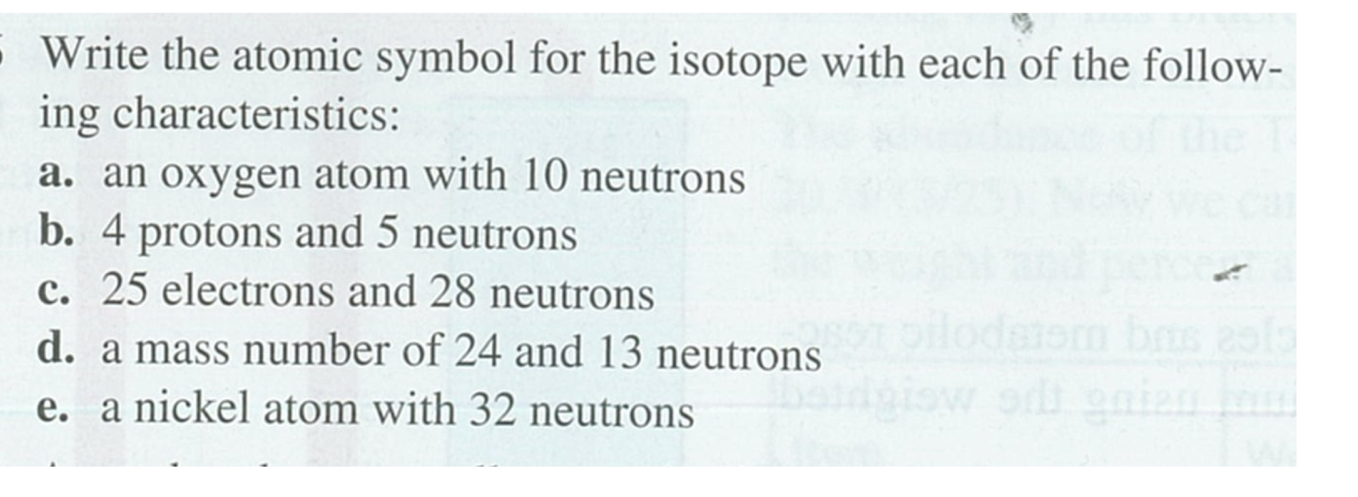 Solved Write the atomic symbol for the isotope with each of Chegg