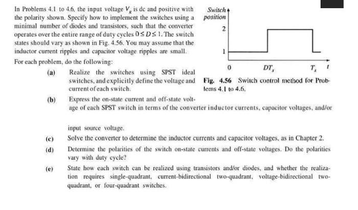 Solved Problems 4.1 to 4.6 , the input voltage VR is de and | Chegg.com