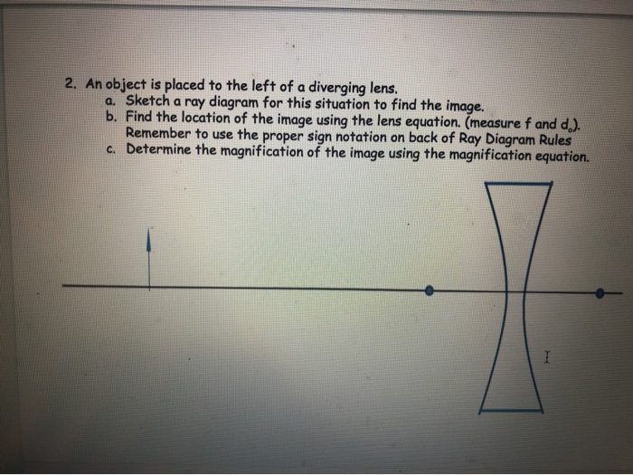 Solved Geometric Optics Lens Problems Use the Lens Ray