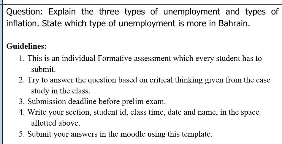 types of unemployment assignment answers