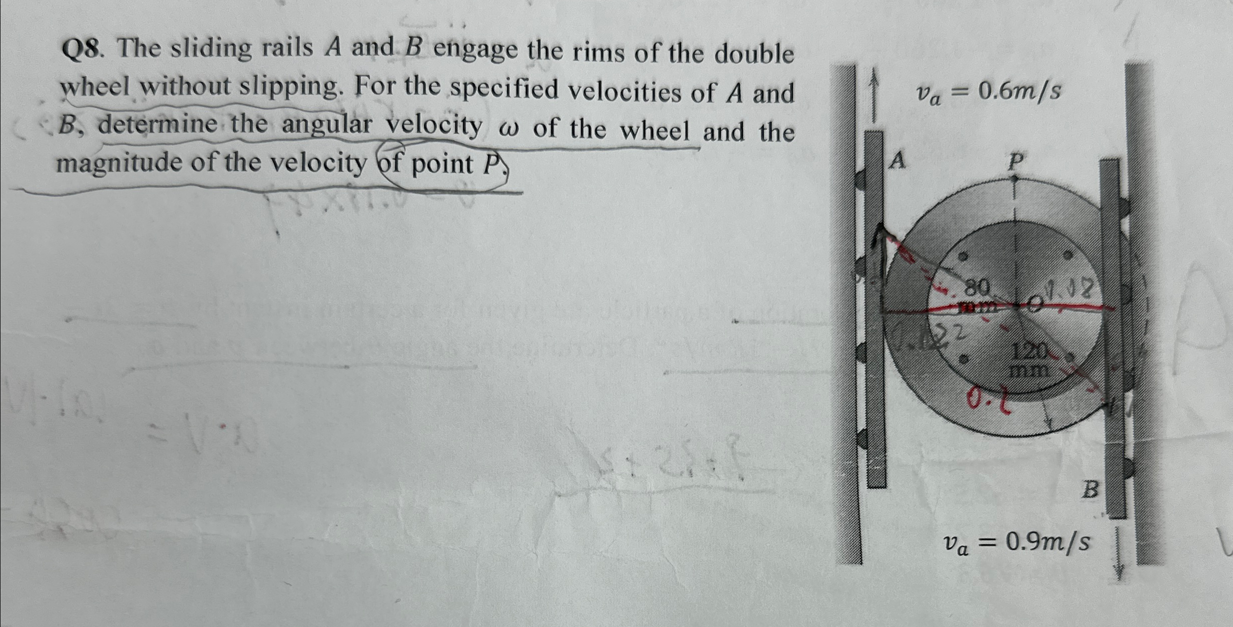 Solved Q8. ﻿The Sliding Rails A And B ﻿engage The Rims Of | Chegg.com