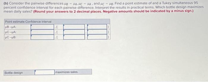 Solved (c) Find a 95 percent confidence interval for each of | Chegg.com