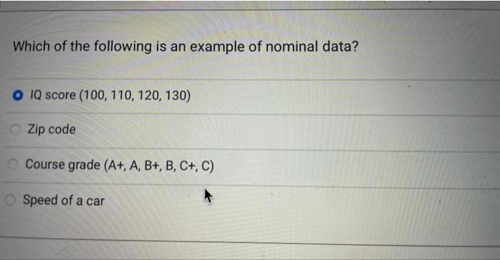 solved-which-of-the-following-is-an-example-of-nominal-data-chegg