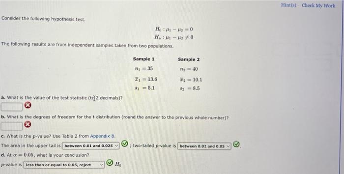 Solved Consider the following hypothesis test. | Chegg.com