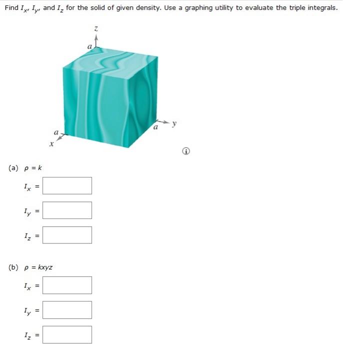 Solved Find Ix′iy′ And Iz For The Solid Of Given Density