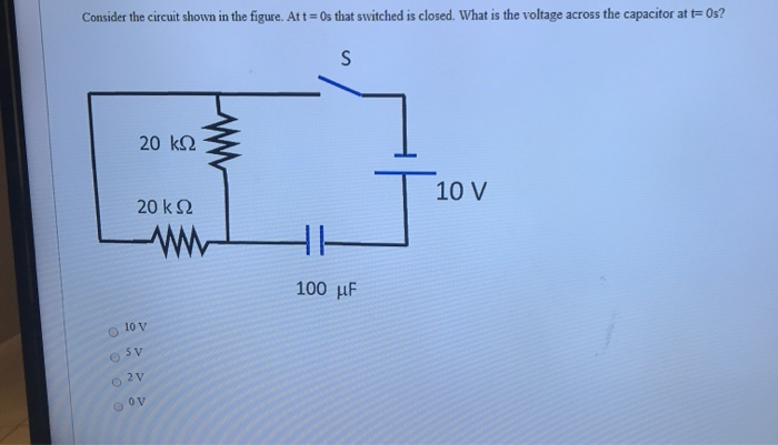 Solved Consider the circuit shown in the figure. Att 0s that | Chegg.com
