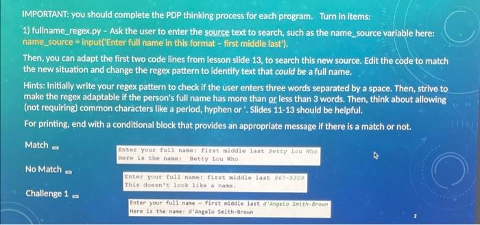 Solved IMPORTANT: you should complete the PDP thinking | Chegg.com