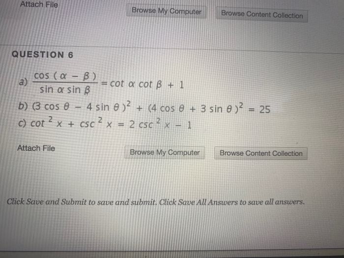 Solved Attach File Browse My Computer Browse Content | Chegg.com