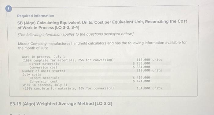 Solved Required: Using The Weighted-average Method Of | Chegg.com