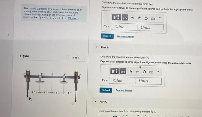 Solved Determine The Resultant Internal Normal Force NE : | Chegg.com