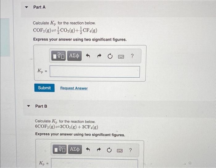 Solved The reaction below has an equilibrium constant | Chegg.com