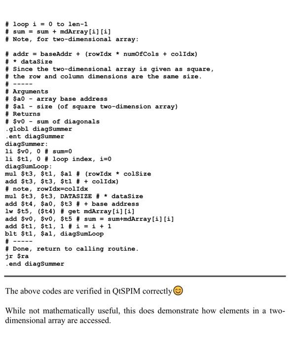 Solved Part II Programming Exercise The following code | Chegg.com