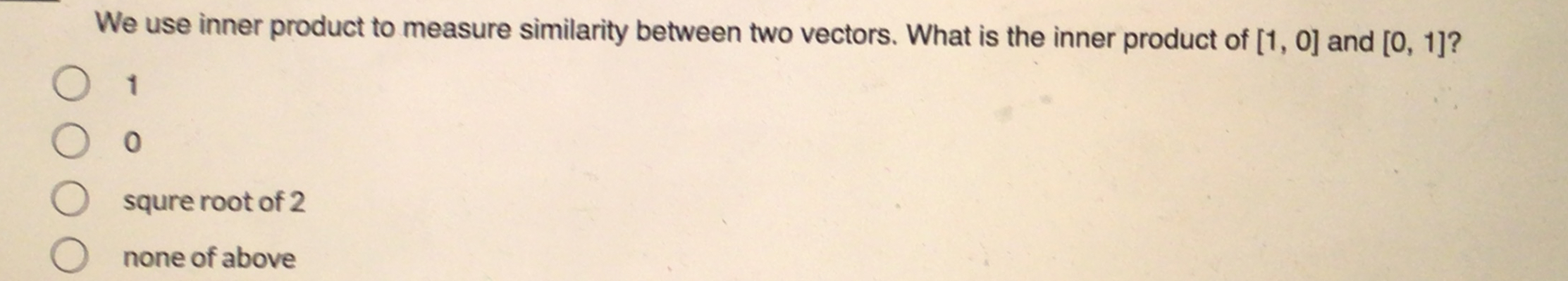 Solved We use inner product to measure similarity between | Chegg.com