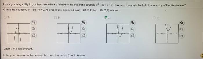 Solved Use a graphing utility to graph y=ax2+bx+c related to