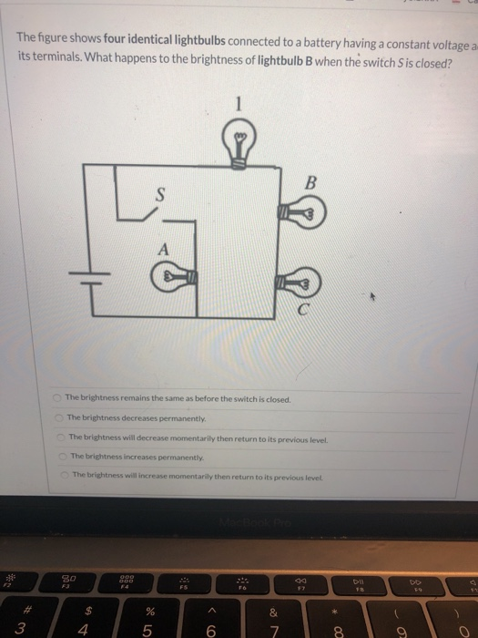 Solved The Figure Shows Four Identical Lightbulbs Connected | Chegg.com