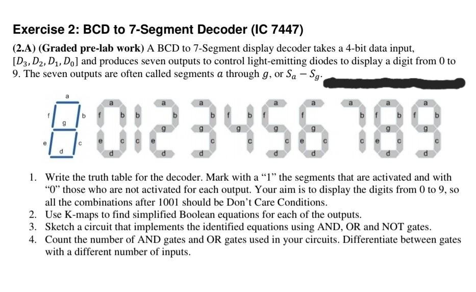 bcd to 7 segment decoder using ic 7447 lab manual