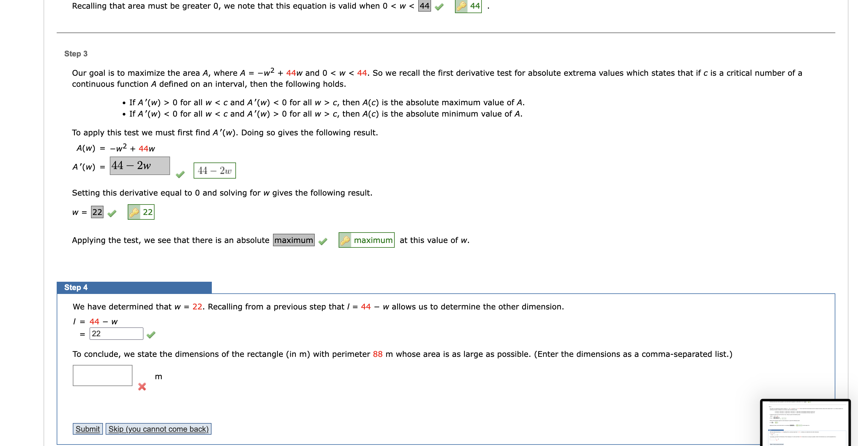 Solved Recalling that area must be greater 0 , ﻿we note that | Chegg.com