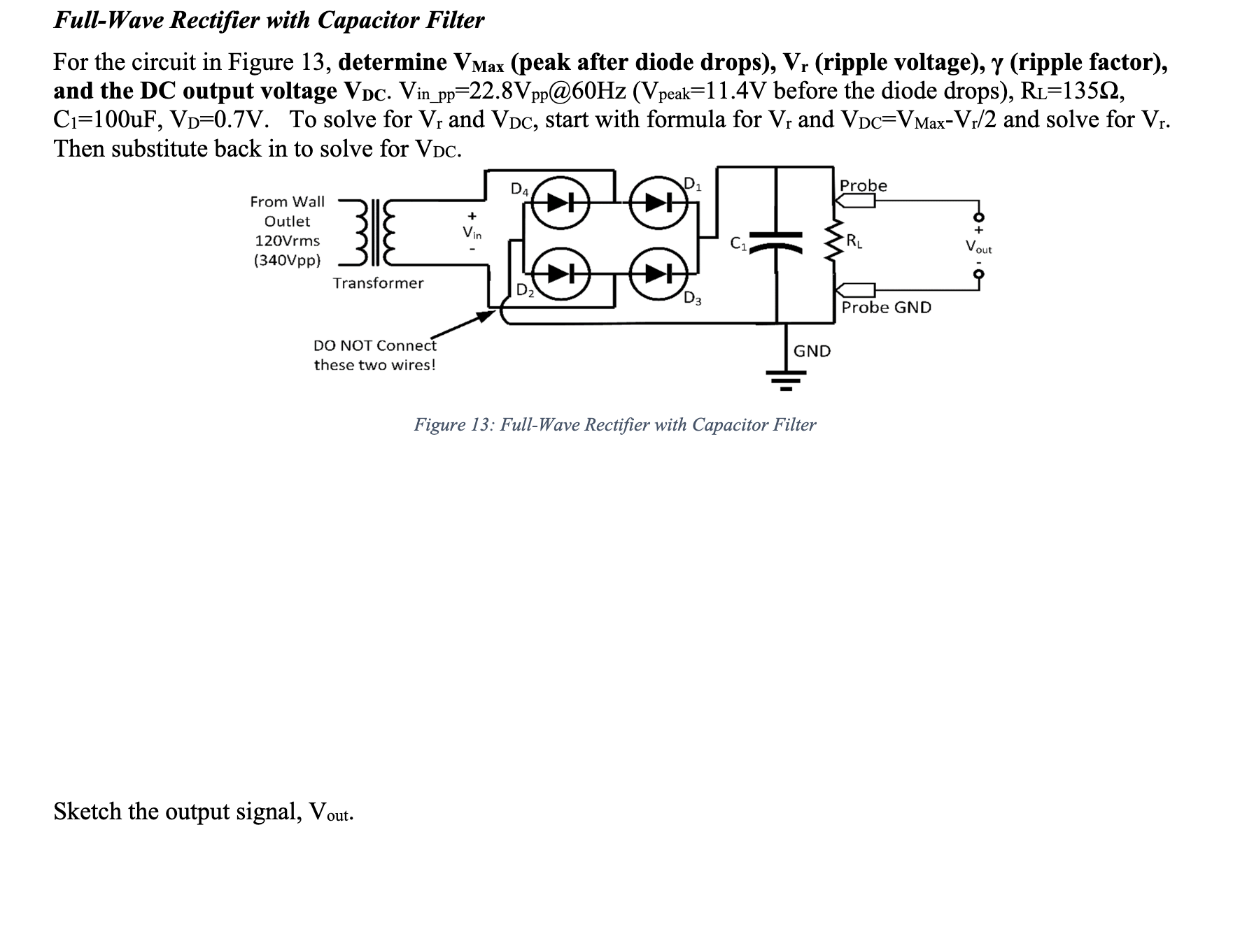 Solved For the circuit in Figure 13, ﻿determine V Max (peak | Chegg.com