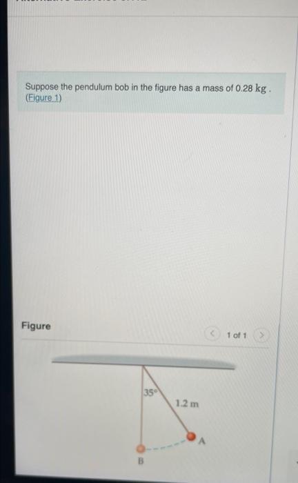 Solved Suppose The Pendulum Bob In The Figure Has A Mass Of | Chegg.com