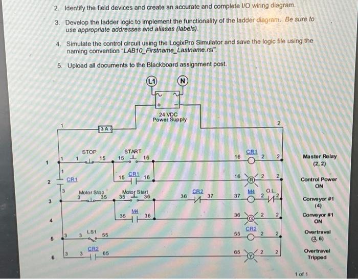 Solved 2. Identify the field devices and create an accurate | Chegg.com