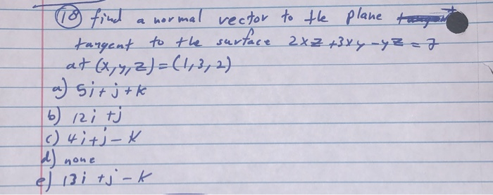 Solved o find a normal vector to the plane tamat tangent to | Chegg.com