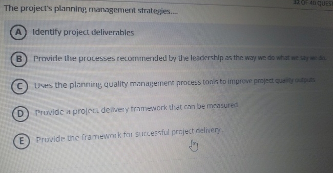 Solved The project's planning management | Chegg.com