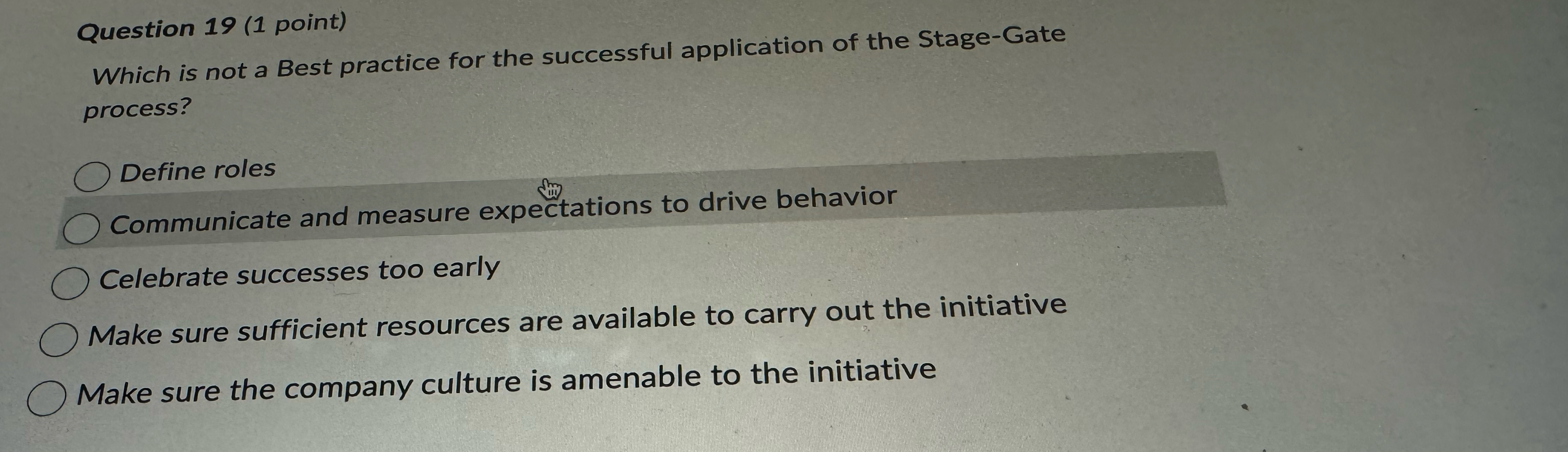 Solved Question 19 (1 ﻿point)Which is not a Best practice | Chegg.com