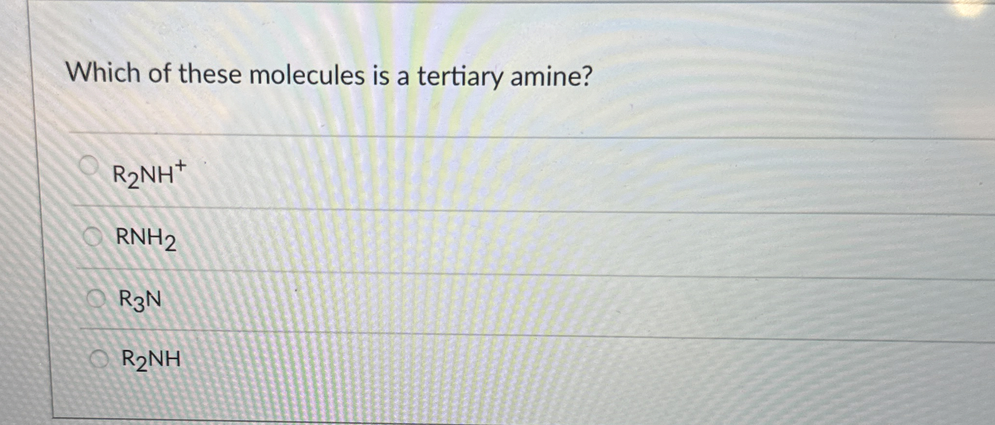 Solved Which of these molecules is a tertiary | Chegg.com