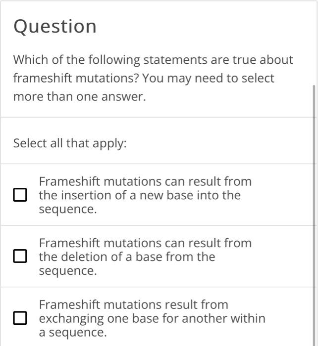 Solved Question Which of the following statements are true | Chegg.com