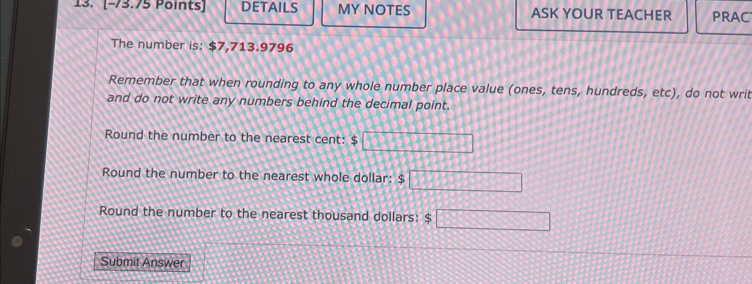 Solved DETAILSMY NOTESASK YOUR TEACHERThe number is: | Chegg.com