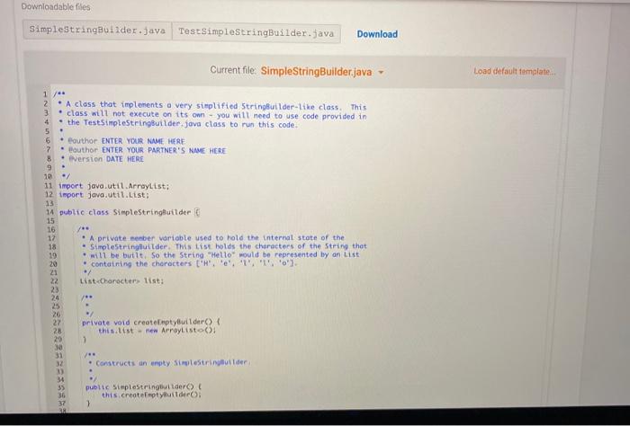 Solved need help completing the Java code with the given | Chegg.com