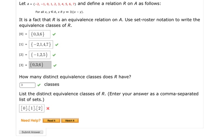 Solved Let A = (-2,-1,0, 1, 2, 3, 4, 5, 6, 7) and define a | Chegg.com