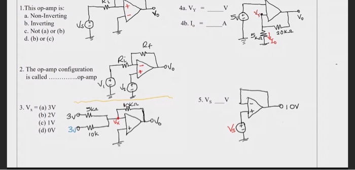 Solved 4a Vy V S E 1 This Op Amp Is A Non Inverti Chegg Com
