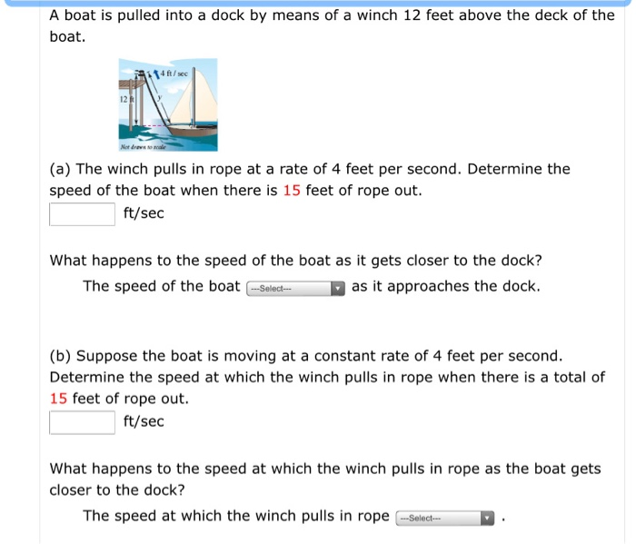 Solved A boat is pulled into a dock by means of a rope