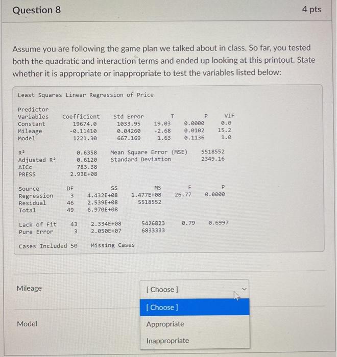 Solved Question 6 4 pts Look at the test output shown below, | Chegg.com