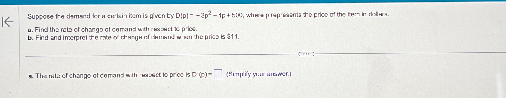 Solved Suppose the demand for a certain item is given by | Chegg.com