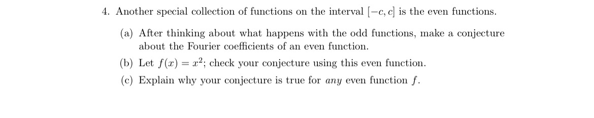 Another special collection of functions on the | Chegg.com