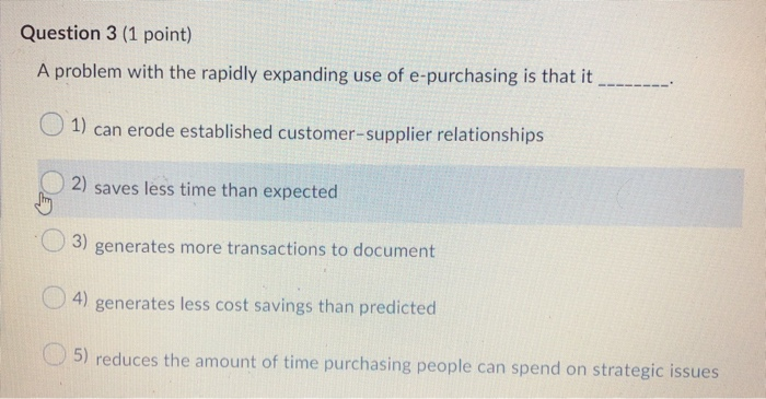 Solved Question 3 (1 point) A problem with the rapidly | Chegg.com