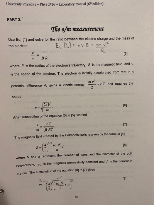 University Physics 2 - Phys 2426 - Laboratory Manual | Chegg.com