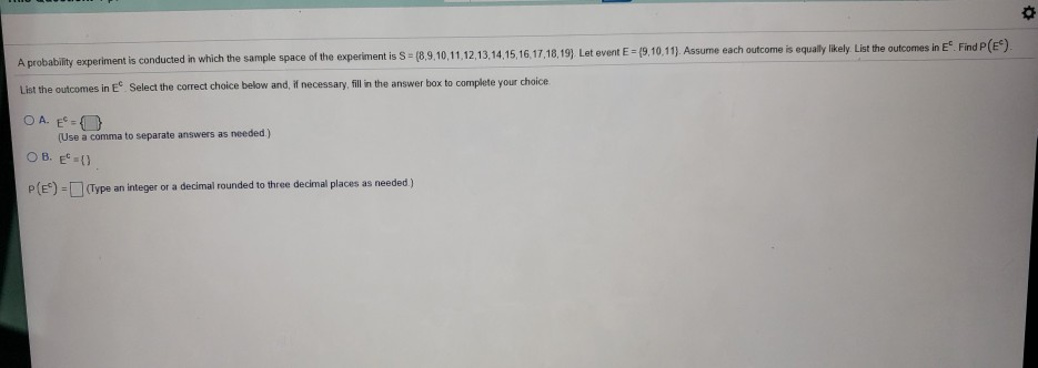 Solved o A probability experiment is conducted in which the | Chegg.com